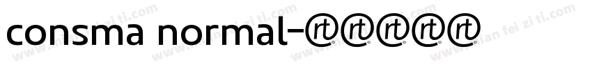 consma normal字体转换
